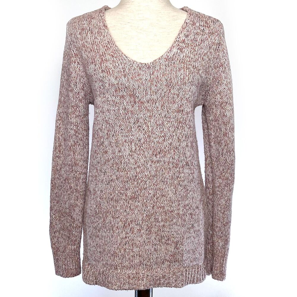 LOFT Rose Pink Heather Tunic Sweater Medium